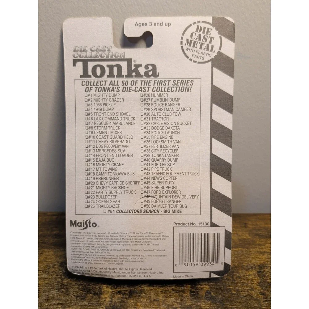 Tonka Die Cast Collection - 1998/1999 Trucks - New/Sealed